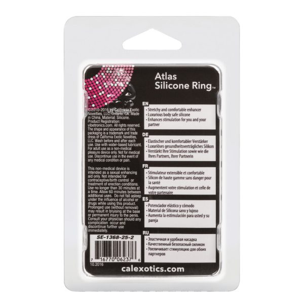 Atlas Silicone Cock Ring Black BondageBox UK