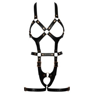 Bad Kitty Leather Look Body Harness BondageBox UK