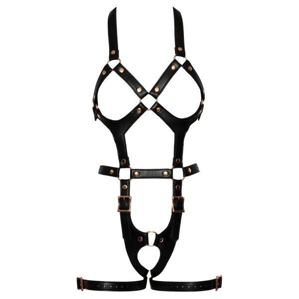 Bad Kitty Leather Look Body Harness BondageBox UK