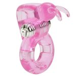 Basic Essentials Bunny Enhancer Cock Ring With Stimulator BondageBox UK