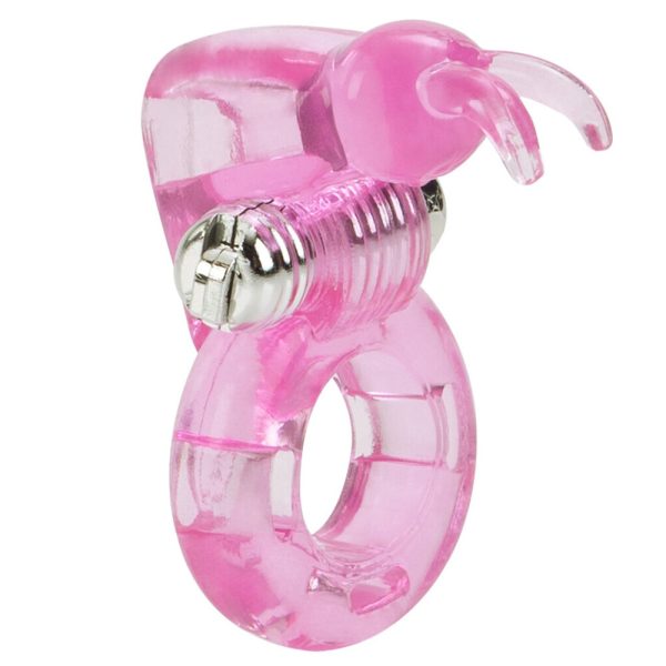 Basic Essentials Bunny Enhancer Cock Ring With Stimulator BondageBox UK