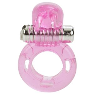 Basic Essentials Bunny Enhancer Cock Ring With Stimulator BondageBox UK