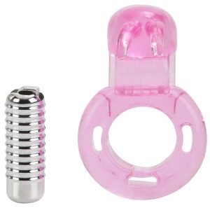 Basic Essentials Bunny Enhancer Cock Ring With Stimulator BondageBox UK