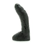 Basix 10 Inch Fat Boy Black Dildo BondageBox UK
