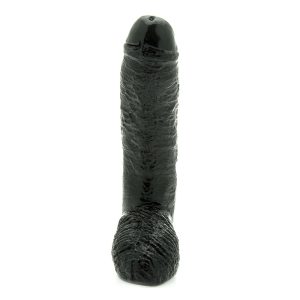 Basix 10 Inch Fat Boy Black Dildo BondageBox UK