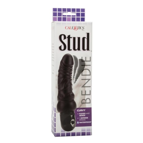 Bendie Power Stud Curvy Vibrator Waterproof Black 6.75 Inch BondageBox UK