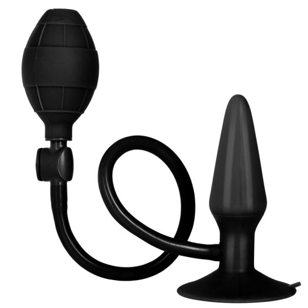 Black Booty Call Pumper Silicone Inflatable Small Anal Plug BondageBox UK