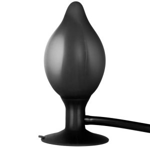 Black Booty Call Pumper Silicone Inflatable Small Anal Plug BondageBox UK