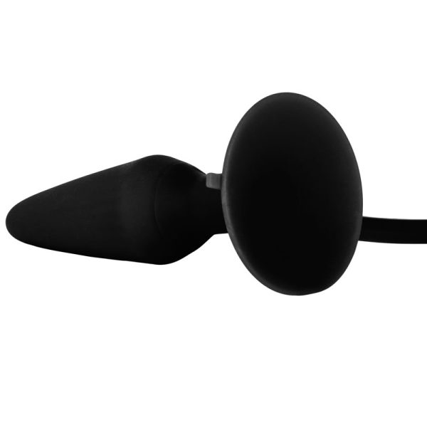 Black Booty Call Pumper Silicone Inflatable Small Anal Plug BondageBox UK