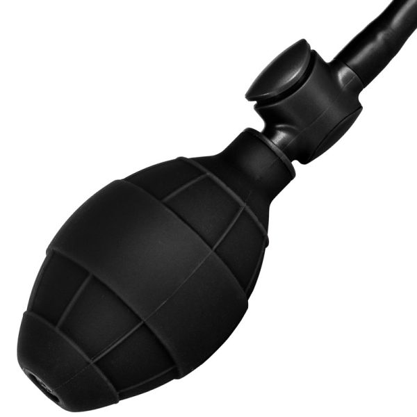 Black Booty Call Pumper Silicone Inflatable Small Anal Plug BondageBox UK
