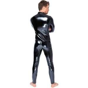 Black Level Vinyl Jumpsuit With Zip Black BondageBox UK