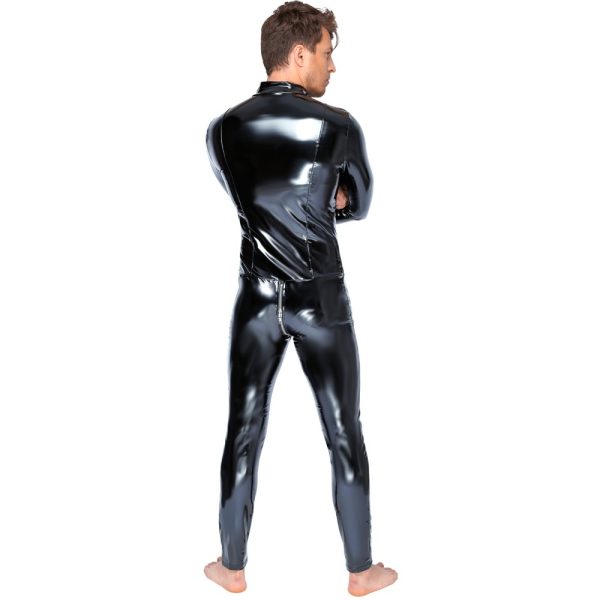 Black Level Vinyl Jumpsuit With Zip Black BondageBox UK