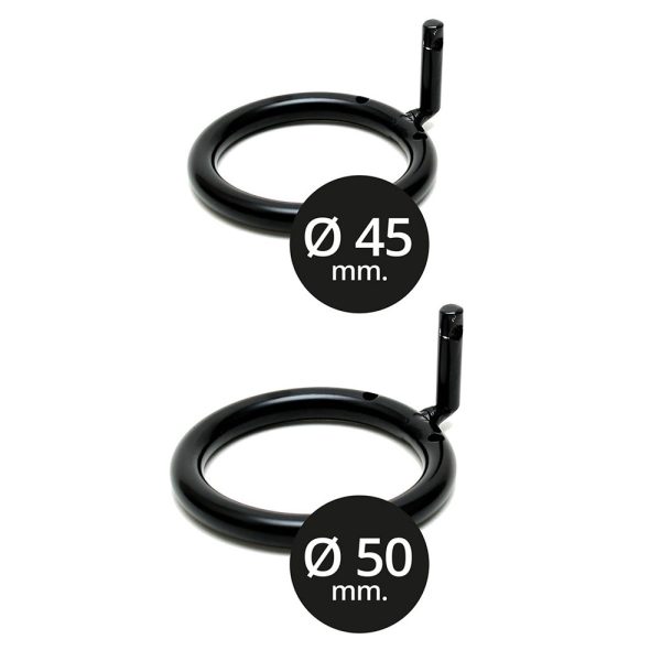 Black Metal Male Chastity Device With Padlock BondageBox UK