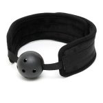 Black Padded Mouth Gag With Breathable Ball BondageBox UK