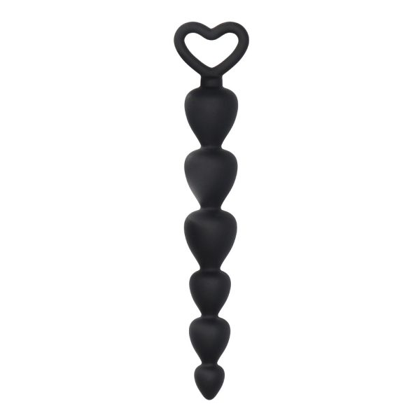 Black Silicone Anal Beads BondageBox UK