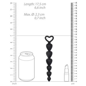Black Silicone Anal Beads BondageBox UK