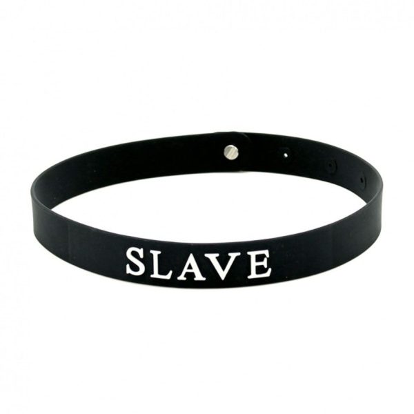Black Silicone Slave Collar BondageBox UK