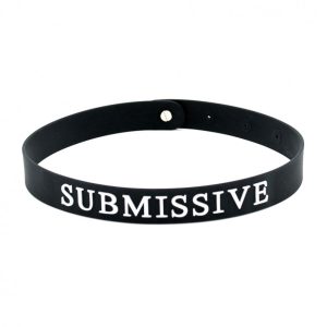 Black Silicone Submissive Collar BondageBox UK