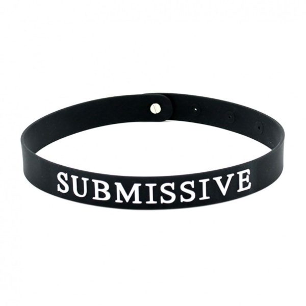 Black Silicone Submissive Collar BondageBox UK