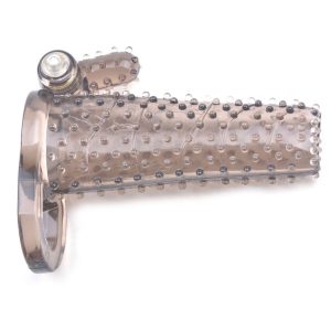 Black Sleeve With Bumps And Bullet Vibrator BondageBox UK