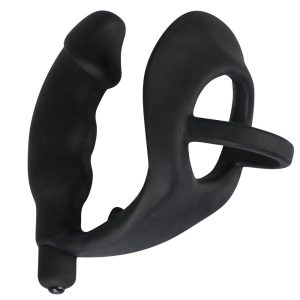 Black Velvets Cock Ring And Vibrating Anal Plug BondageBox UK
