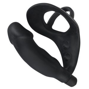 Black Velvets Cock Ring And Vibrating Anal Plug BondageBox UK
