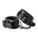 Blaze Luxury Fetish Ankle Cuffs Black BondageBox UK
