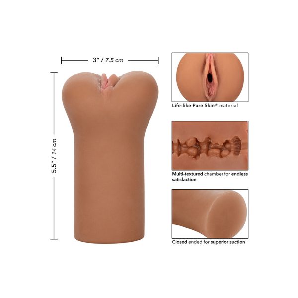 Boundless Vulva Masturbator Flesh Brown BondageBox UK