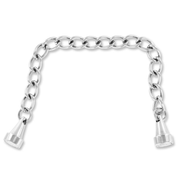 Brushed Steel Mini Magnetic Nipple Pincher x1 BondageBox UK