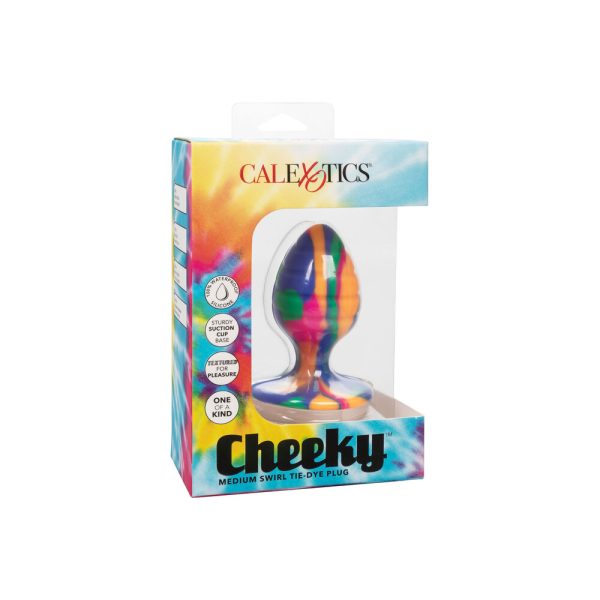 Cheeky Medium Swirl Tie Dye Butt Plug BondageBox UK