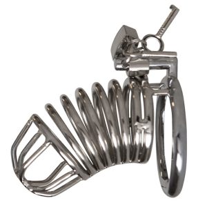 Chrome Chastity Cock Cage BondageBox UK