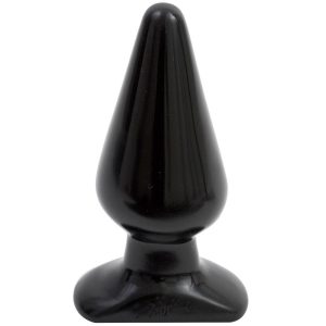 Classic Smooth Butt Plug Large Black BondageBox UK