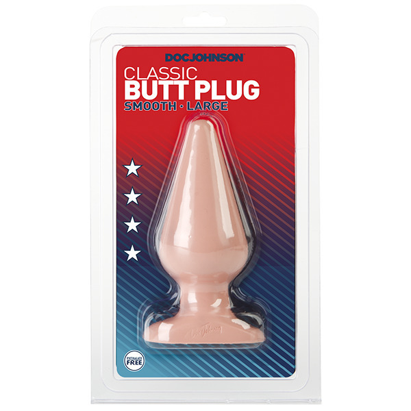 Classic Smooth Butt Plug Large Flesh Pink BondageBox UK