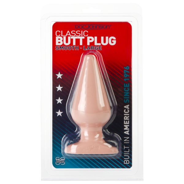 Classic Smooth Butt Plug Large Flesh Pink BondageBox UK