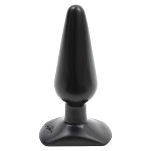 Classic Smooth Butt Plug Medium Black BondageBox UK