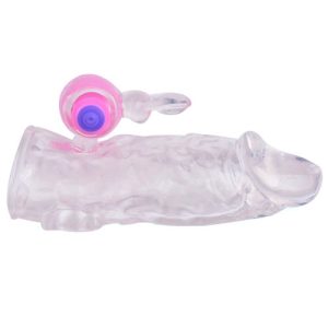 Clear Rabbit Vibrating Penis Extender BondageBox UK