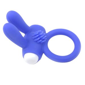 Cock Ring With Rabbit Ears Blue BondageBox UK