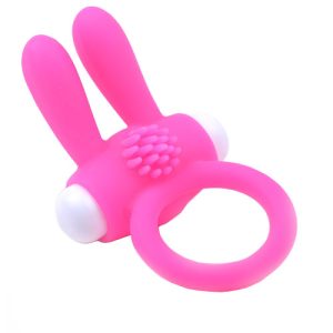 Cock Ring With Rabbit Ears Pink BondageBox UK