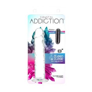 Crystal Addiction 8 Inch Clear Dildo BondageBox UK