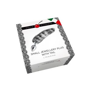 Dolce Piccante Small Jewellery Plug With Tail Silver BondageBox UK