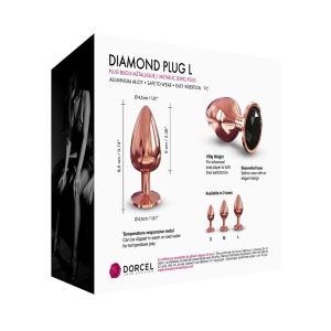 Dorcel Diamond Butt Plug Rose Gold Large BondageBox UK