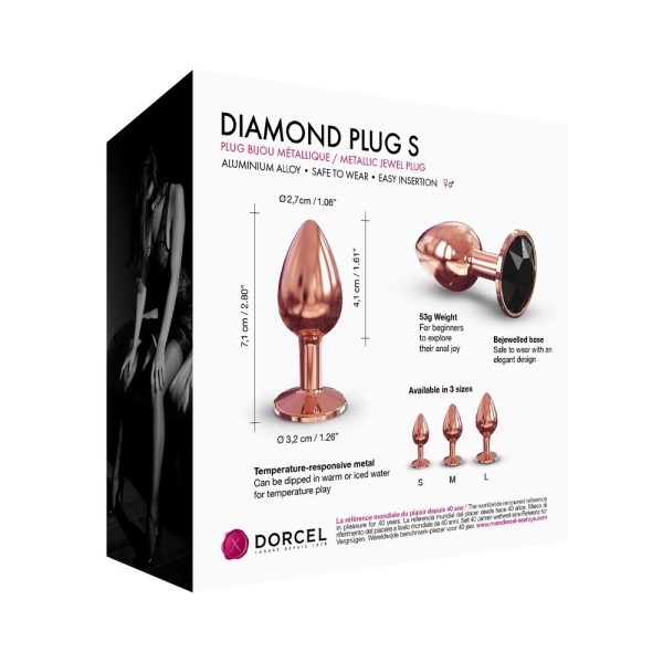 Dorcel Diamond Butt Plug Rose Gold Small BondageBox UK