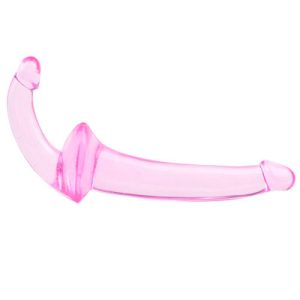 Double Fun Pink Strapless Strap On Dildo BondageBox UK