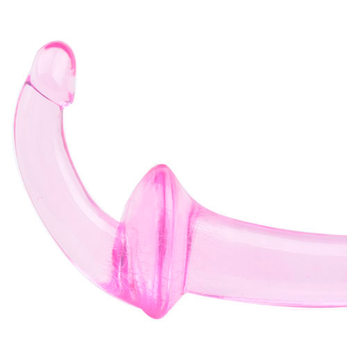 Double Fun Pink Strapless Strap On Dildo BondageBox UK