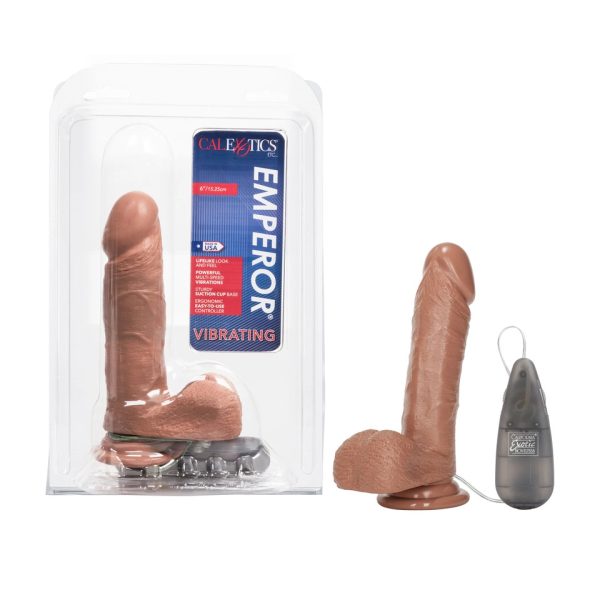 Emperor 6 Inch Life Like Vibrator Flesh Brown BondageBox UK