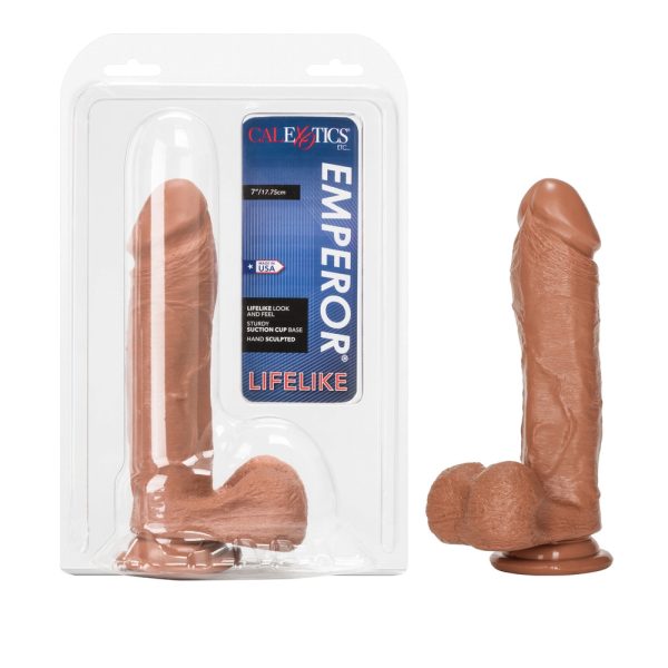 Emperor 7 Inch Life Like Dildo Flesh Brown BondageBox UK