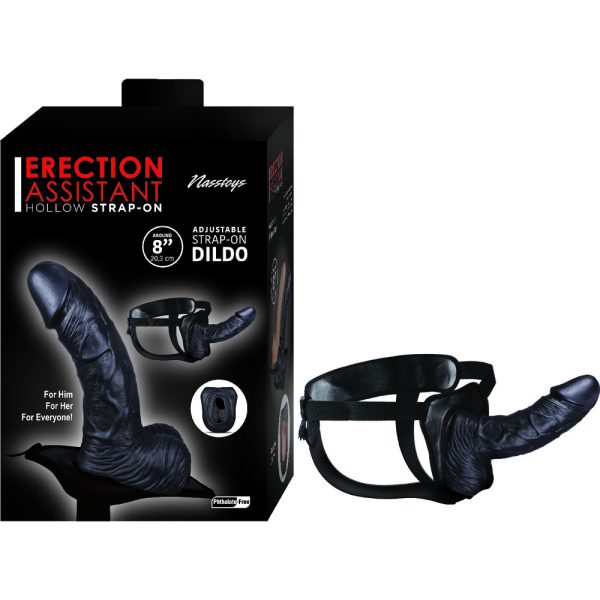 Erection Assistant Hollow Strap On 8 Inch BondageBox UK