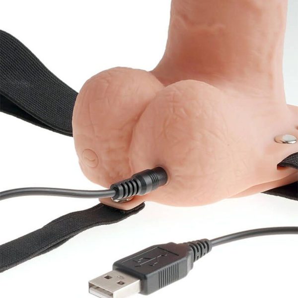 Fetish Fantasy 11 Inch Hollow Rechargeable Strap on BondageBox UK
