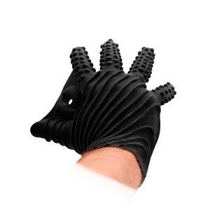 Fist It Black Textured Masturbation Glove BondageBox UK