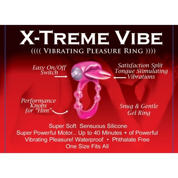 Forked Tongue Vibrating Silicone Cock Ring BondageBox UK